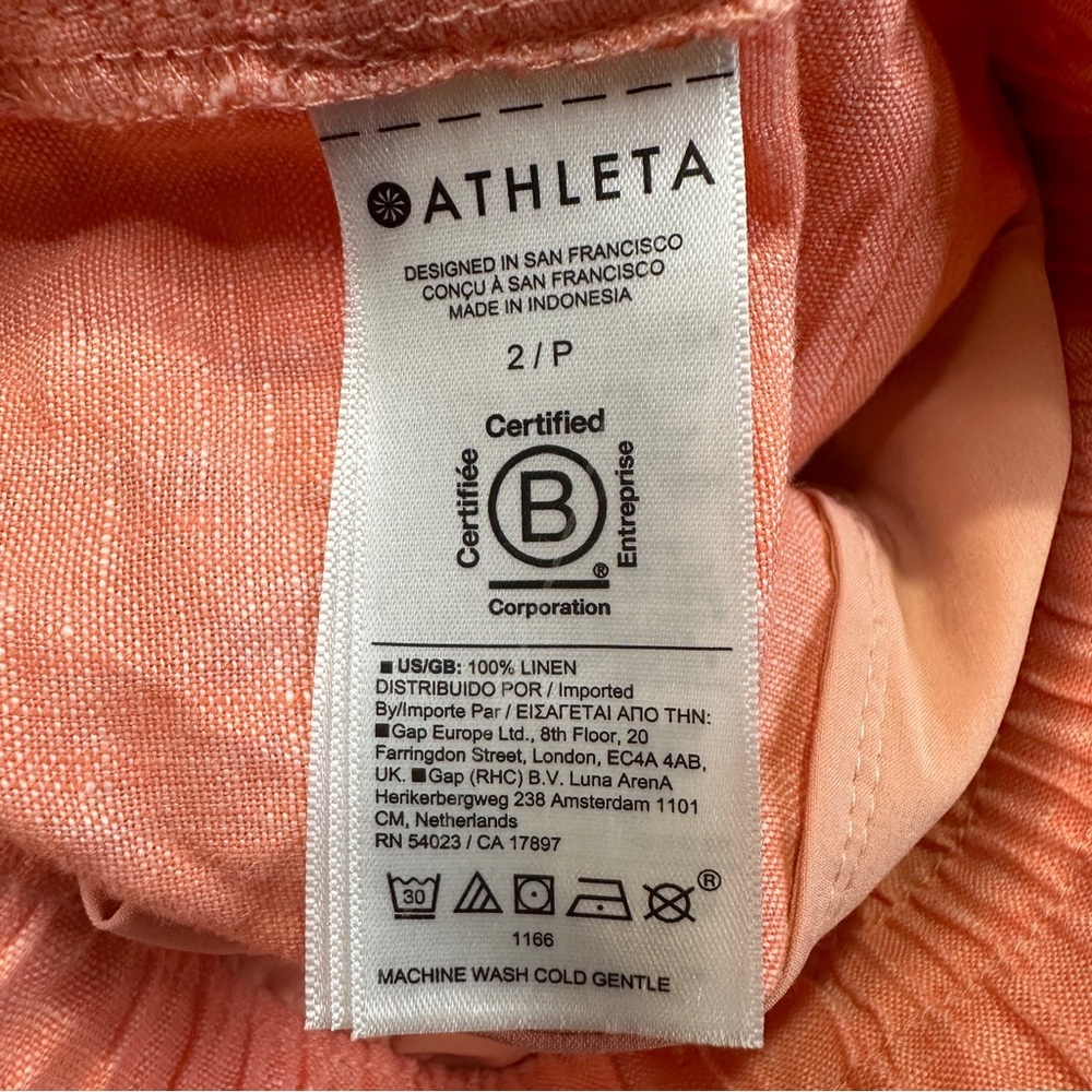 Athleta Women's Linen
Jogger Pants Pull On Size 2/P - Picture 13 of 16